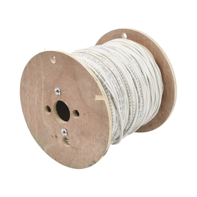 Carrete de 152 Metros (500 Pies) de Cable / 2 x 16 AWG / Blindado / Plenum / Color Blanco / Para Aplicaciones de Audio, Seguridad y Control