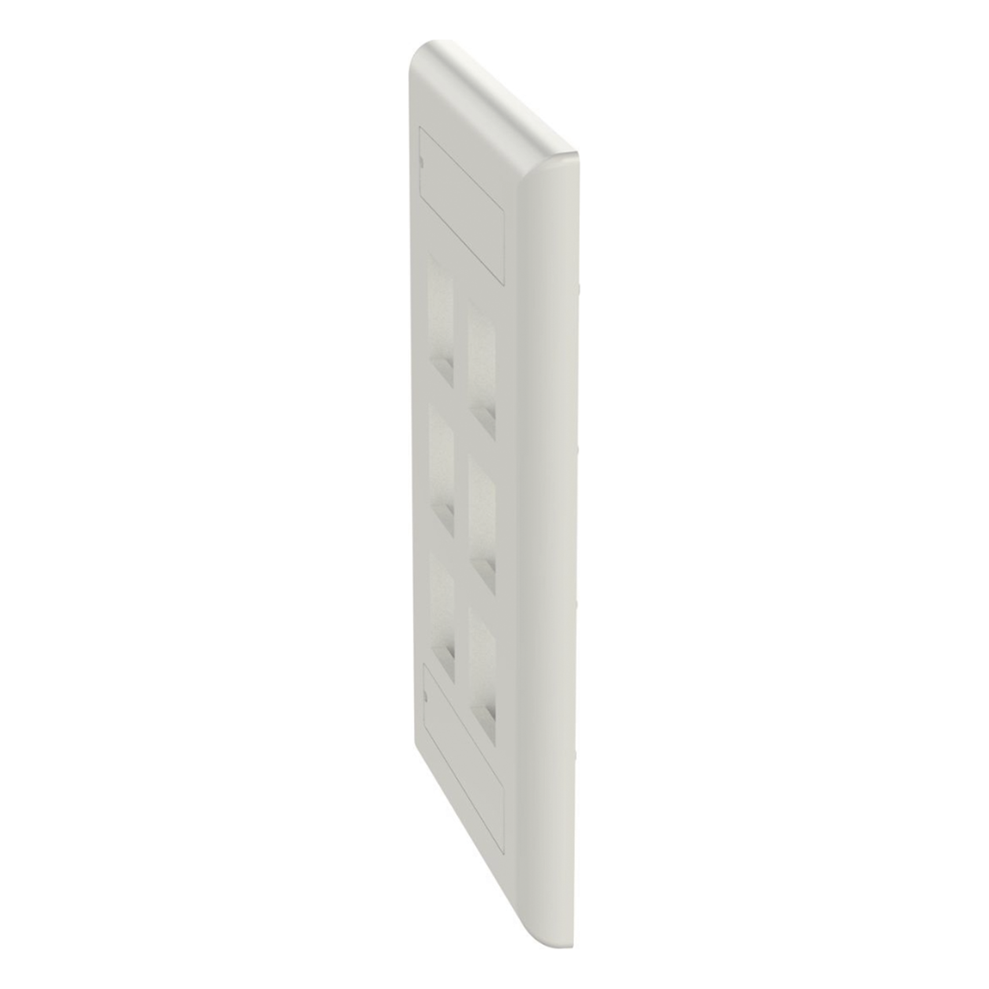 Placa de Pared Vertical / 6 Puertos Keystone / Blanco Mate / 2.75 x 4.5 pulg.