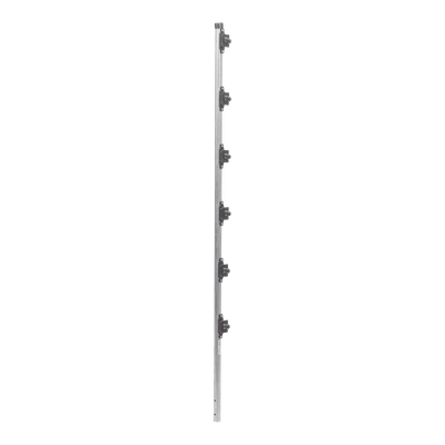 Poste con 6 Aisladores de PASO para Cerca Electrificada. Tubo Galva. de 1.4m, cal. 18 de 1" Diam. (Sin pintar).