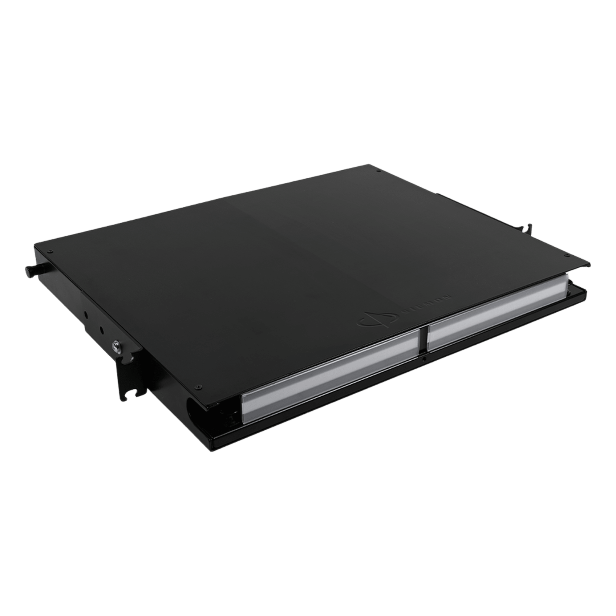 Distribuidor de Fibra Óptica de Alta Densidad LigthVerse *Plus* Para Rack de 19 Pulgadas, Acepta 4 Placas Plug and Play, Hasta 96 Fibras, 1 UR — SIEMON · SKU LVE-1U-MD-T01A