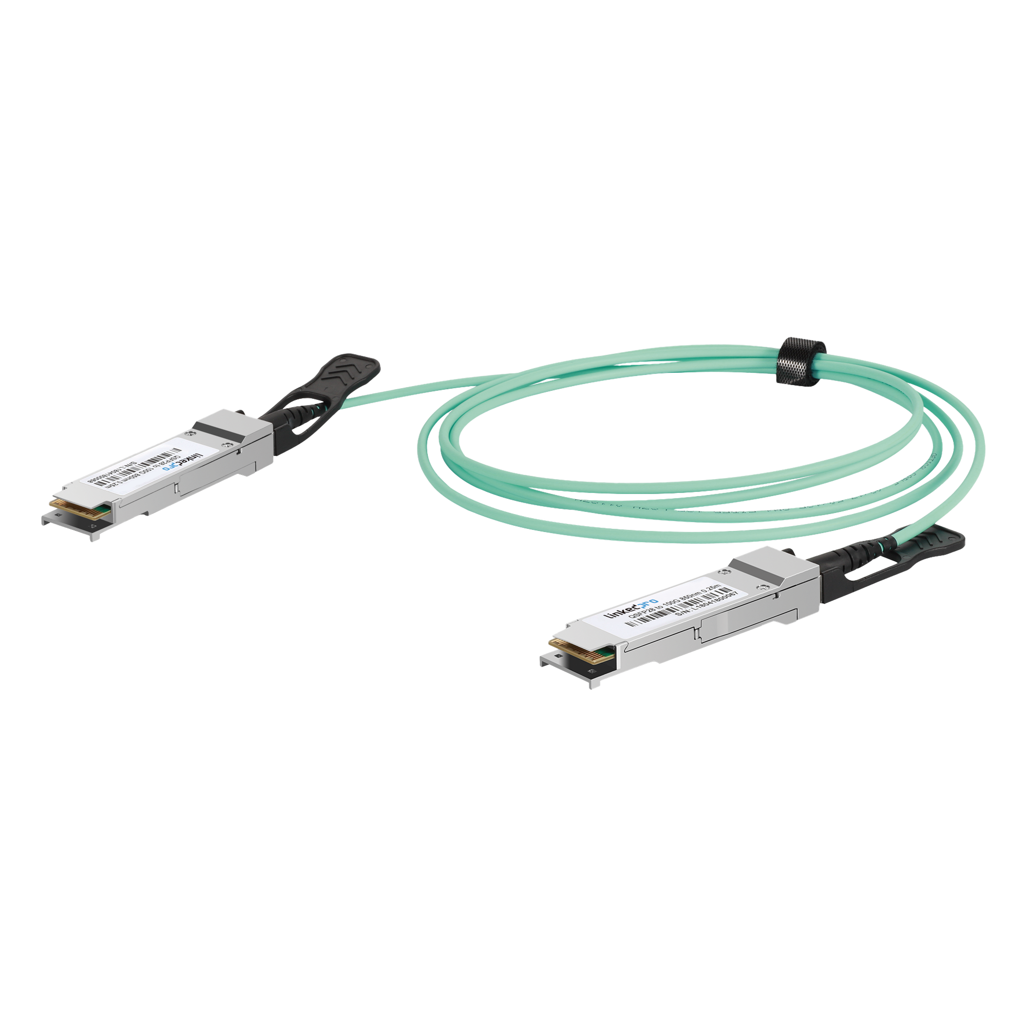 Cable AOC QSFP28 de 100 Gbps a 100 Gbps / Cable de fibra óptica Activo / Longitud: 3 metros  — LINKEDPRO · SKU LP-AOC-100G-3M
