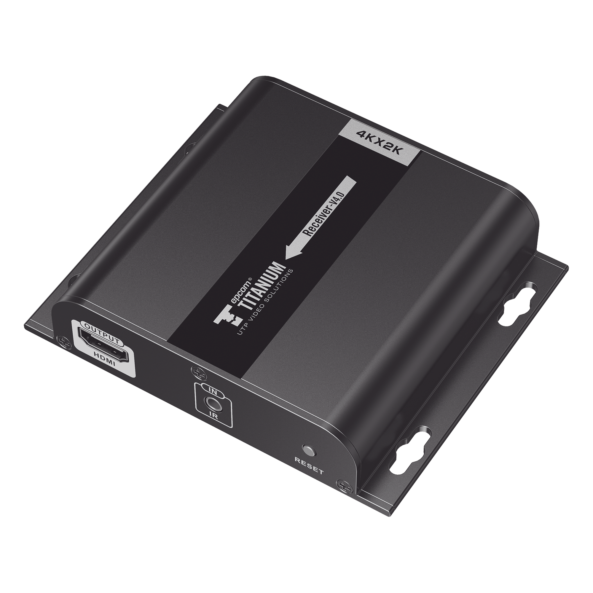 Receptor Compatible para Kits TT683-4.0 / Resolución 4K@30Hz / Cat 5e/6 / Distancia de 120 m / Control IR / Soporta HDbitT/ Compatible con Switch Gigabit. — EPCOM TITANIUM · SKU TT683-4.0-RX