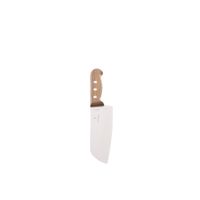 Cuchillo Santoku Wood de 17 cm, Filo con Alvéolos Estilo Japonés.