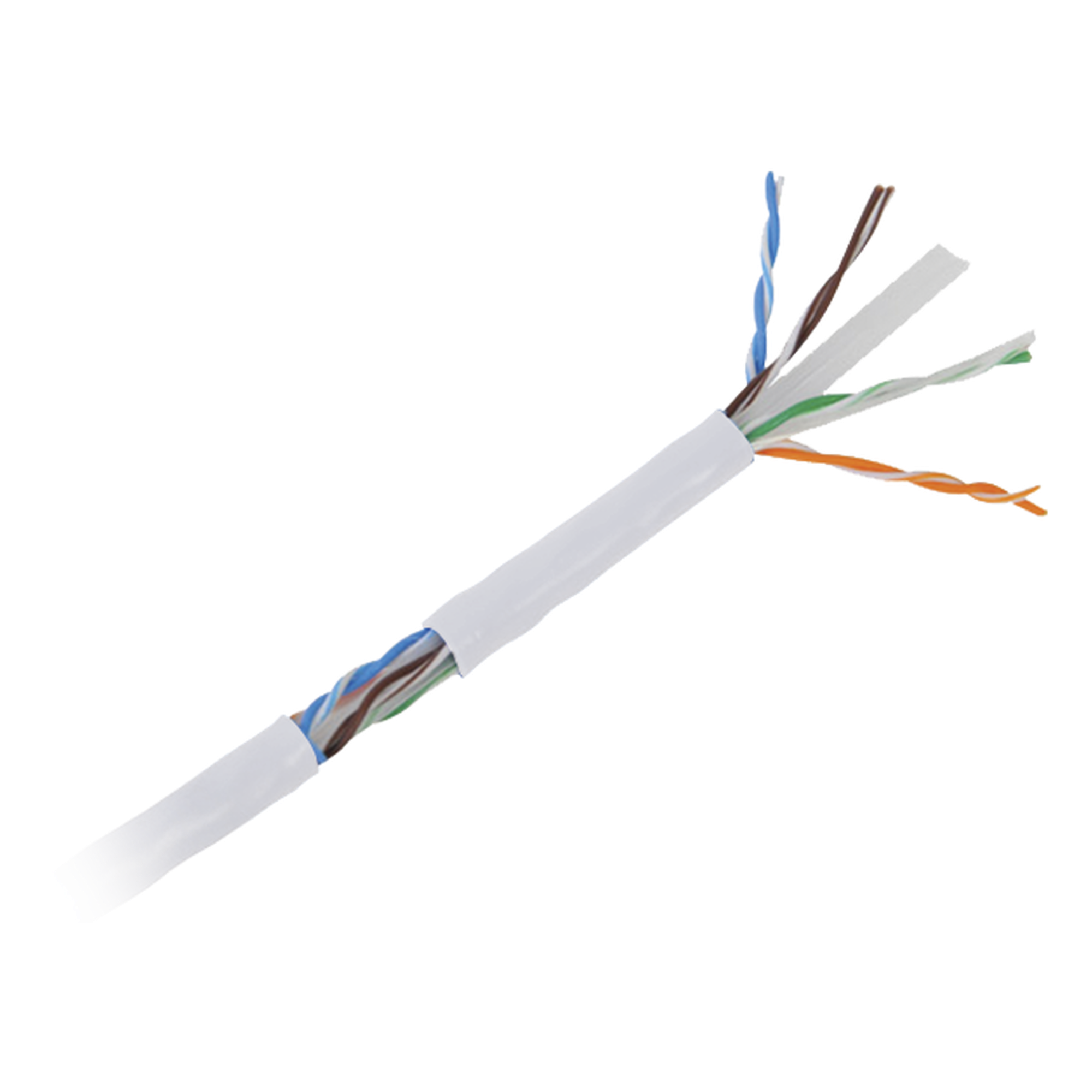 Bobina de Cable UTP de 305 Metros (1000 Pies) Cat6 Aleación de Cobre y Aluminio (CCA), Color Blanco, Uso Exclusivo Interior