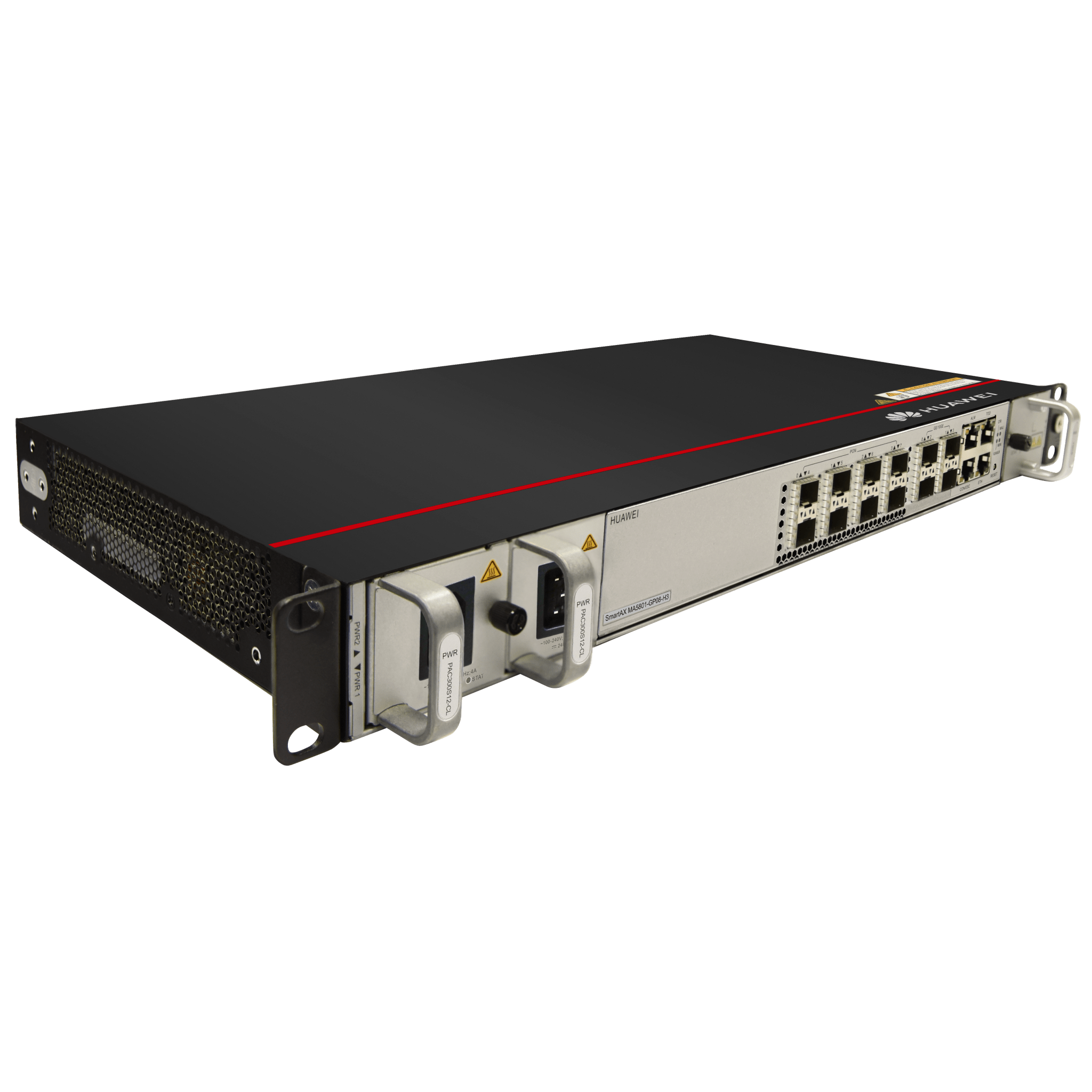 OLT GPON OptiXAccess 8 Puertos con Módulos C+, 4 Puertos Uplink (10GE/GE), Hasta 1024 ONTs, 2 Fuentes de Alimentación AC, 1 UR