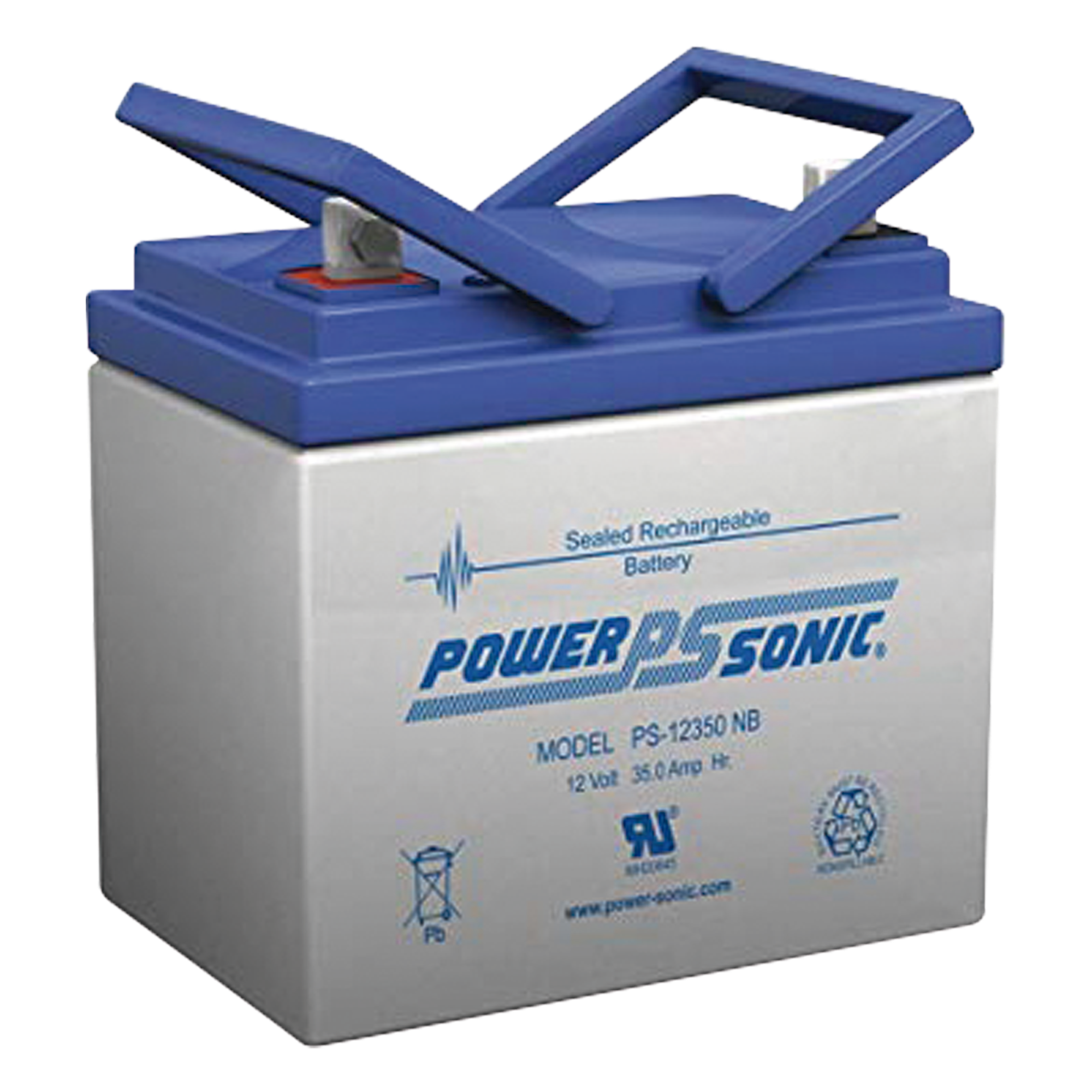 Batería 12V, 33AH, Para Respaldo, Tecnologías AGM/VRLA, 5 Años Vida Útil, Terminales tipo NB, Reconocida UL — POWER SONIC · SKU PS-12330-NB