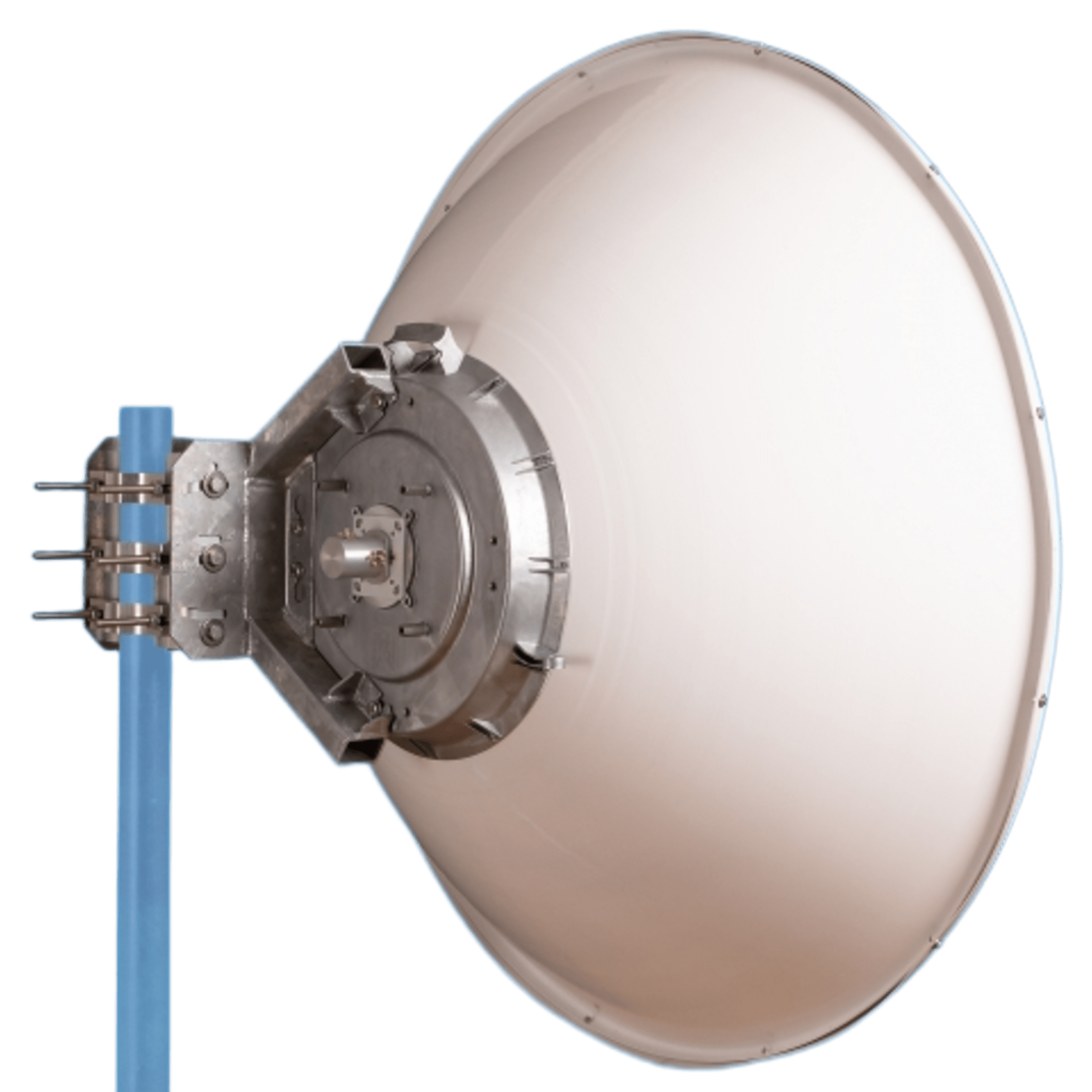 Antena direccional Alto Rendimiento / Parábola profunda para mayor aislamiento al ruido /4 ft / 4.9 a 6.1 GHz / / Ganancia de 35 dBi / Soporte de acero inoxidable / Polaridad en 90 ° y 45 ° / Incluye montaje.