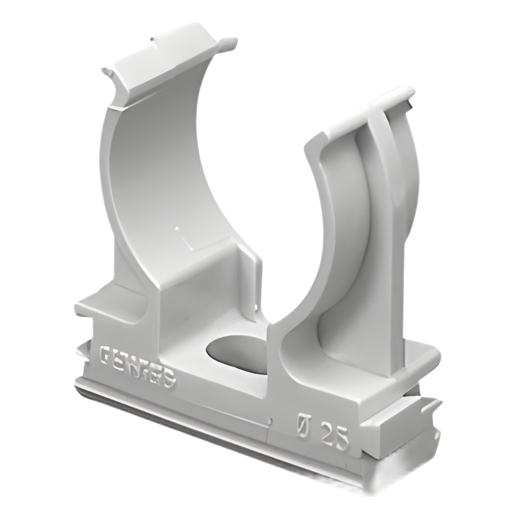 Soporte de presión (Abrazadera), PVC Auto-extinguible, abierto para tubería de 32 mm — GEWISS · SKU GW-50-604