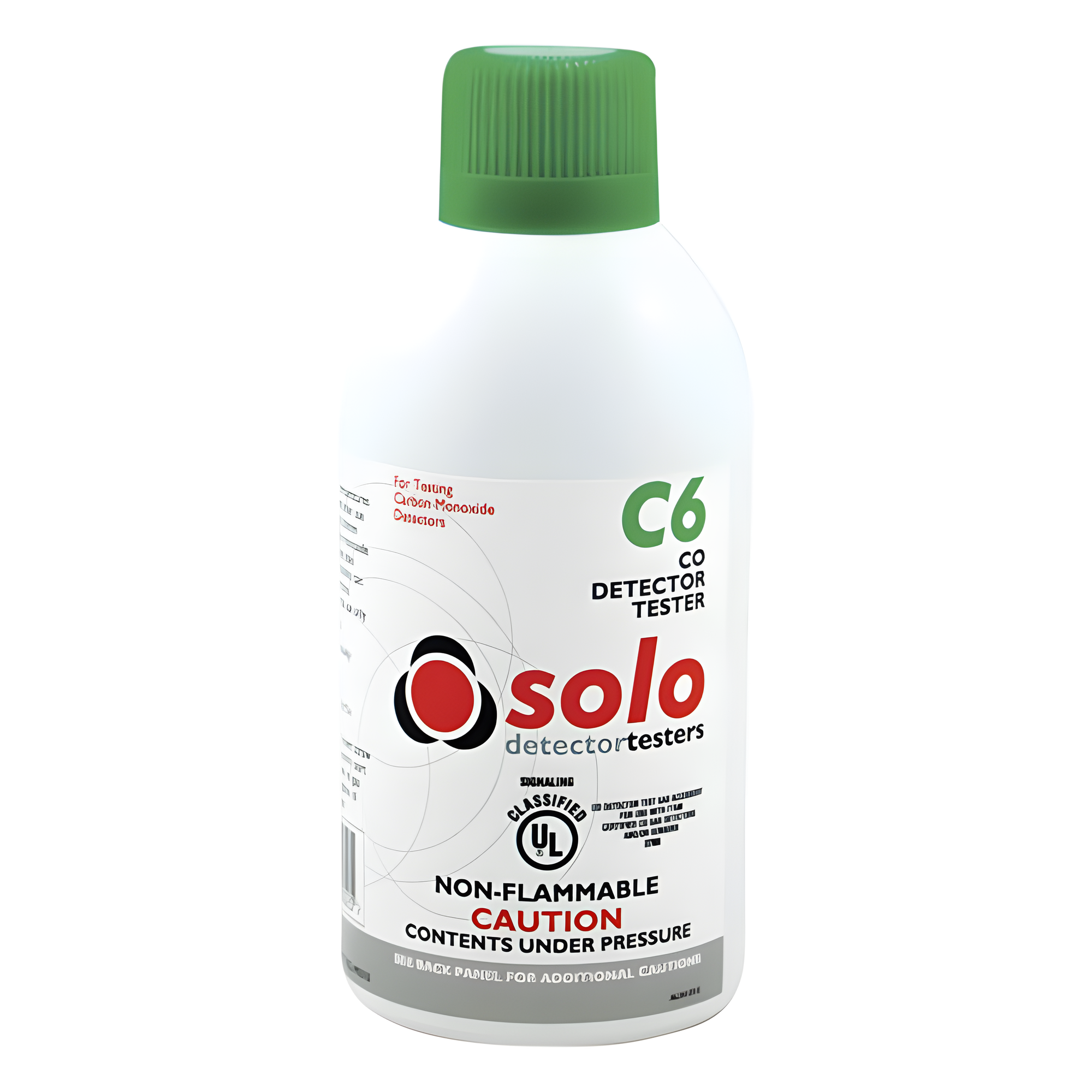 Lata De Gas De Monóxido De Carbono (CO) Genuino Para Prueba De Detectores De CO, Uso Manual o En Dispensadores SOLO-330/SOLO-332, Listado UL — SDI · SKU SOLO-C6