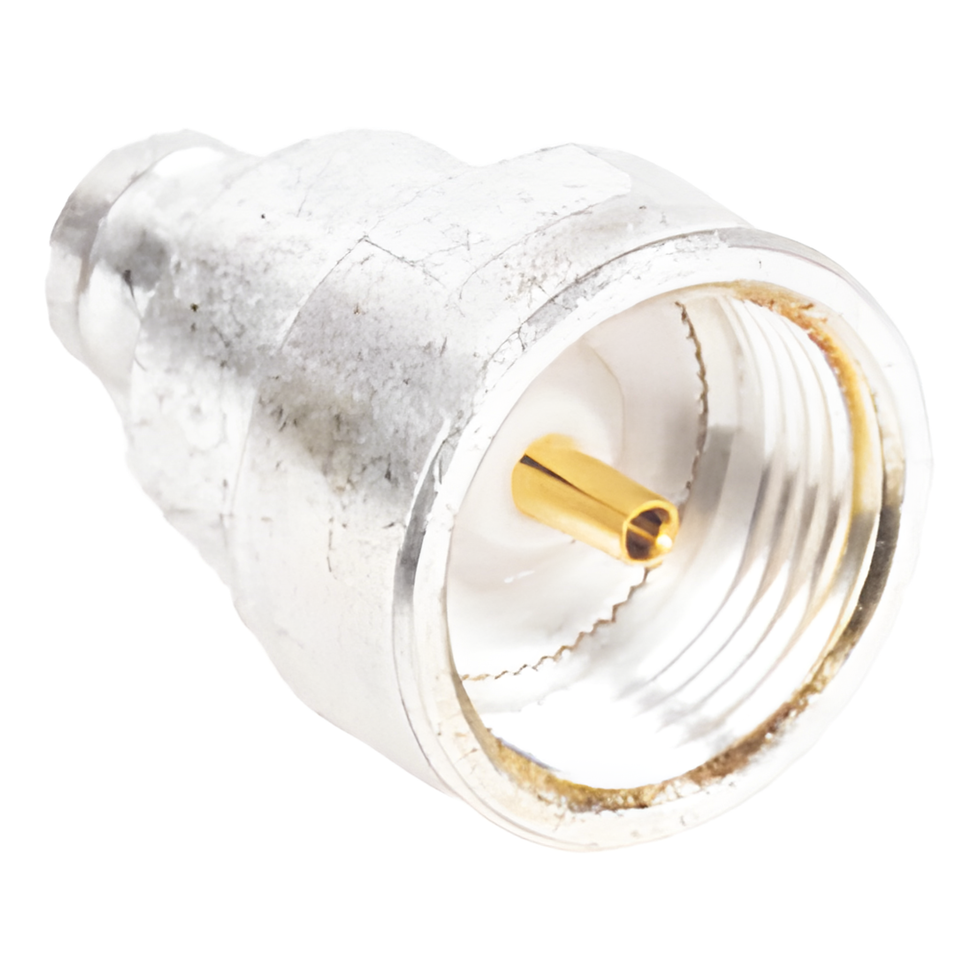 Adaptador UNIDAPT Hembra a Conector SMB Plug (Pin Hembra), Plata/ Oro/ Teflón. — RF INDUSTRIES,LTD · SKU PT-4000-114