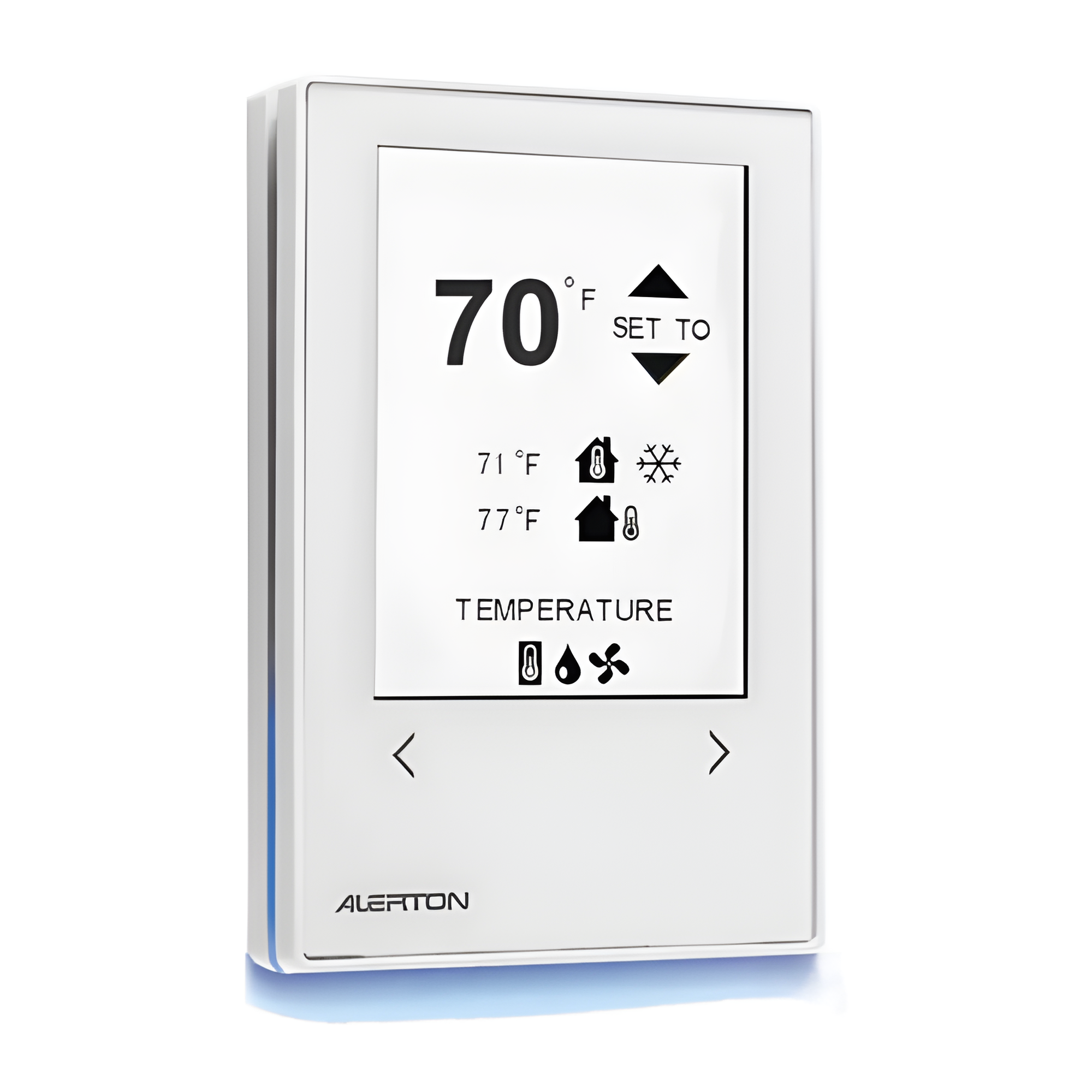 Microset 4 BACnet MS/TP / Sensor de Pared con Pantalla Táctil de Vidrio Reforzado / Sensores de Temperatura y Humedad / Alerton by Honeywell / Procesador ARM Cortex-M4 — ALERTON · SKU MS4-TH-MSTP