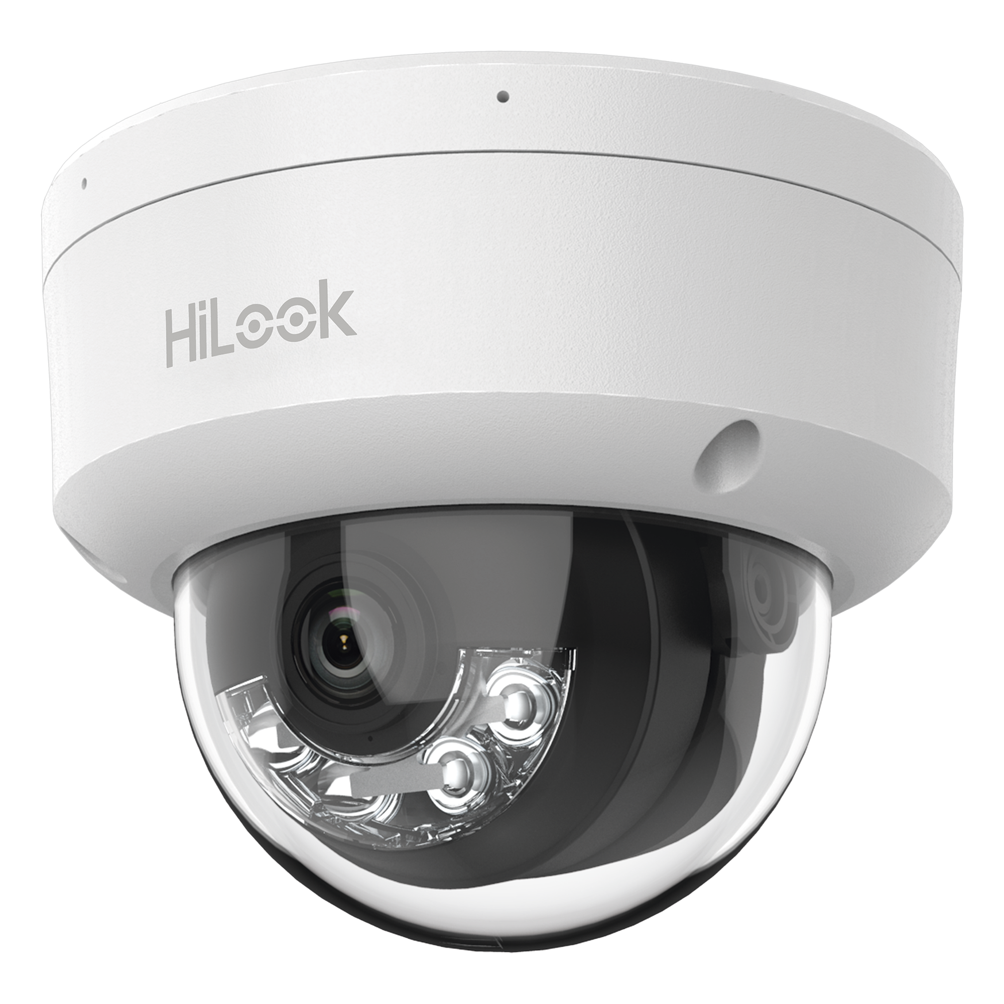 [Dual Light] Domo IP de 2 Megapixel (1080p) / Lente 2.8 mm / 20 mts IR + 15 mts Luz Blanca / Micrófono Integrado / ACUSENSE Lite / Uso en interior / PoE / dWDR / H.265+ / ONVIF — HiLook by HIKVISION · SKU IPC-D120HA-LUC