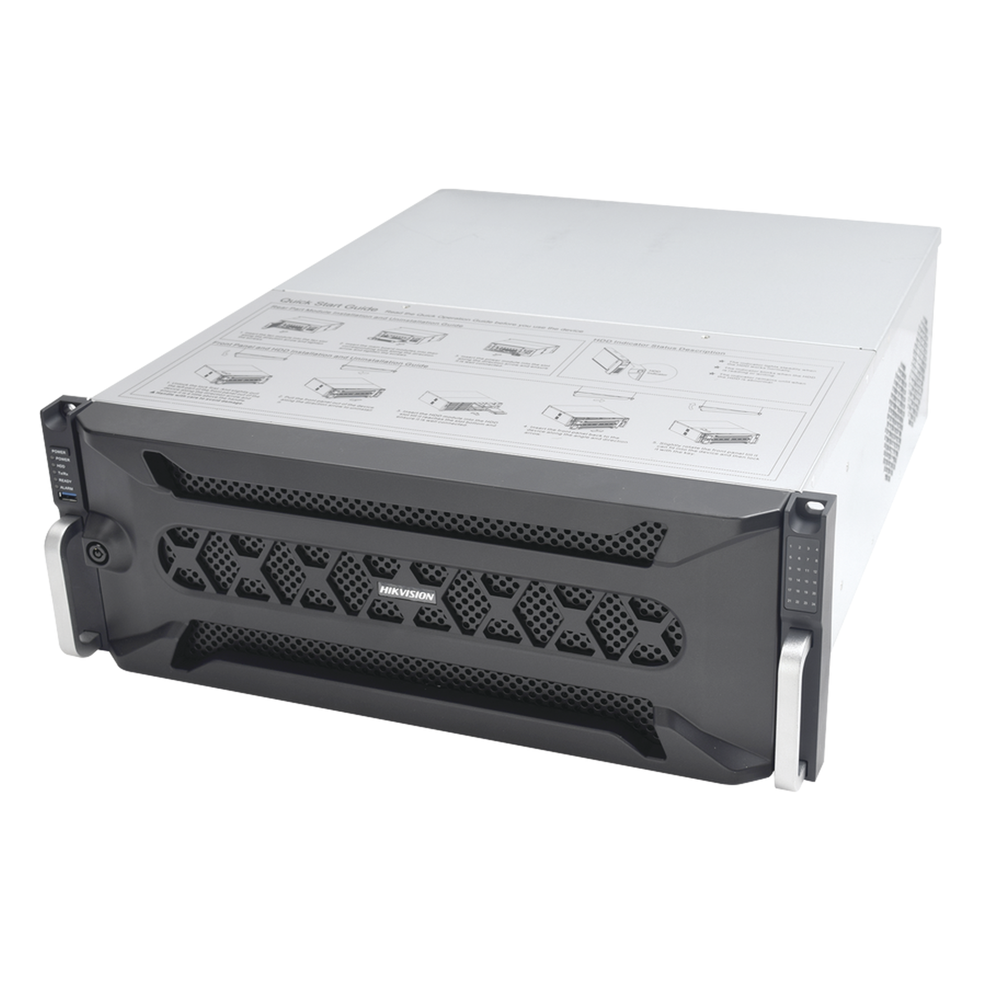 NVR 12 Megapixel (4K) / 256 canales IP / 24 Bahías de Disco Duro / 4 Puertos de Red / Soporta RAID con Hot Swap / NVR 