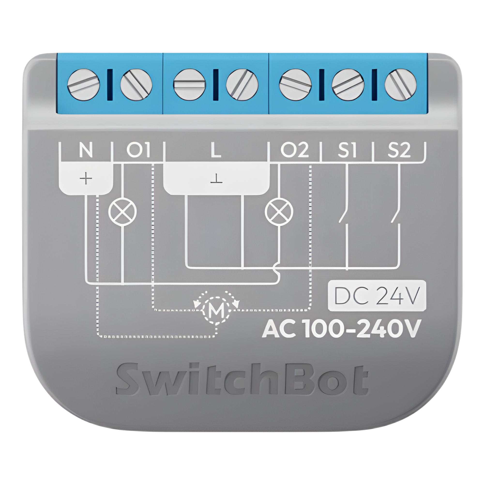 Relay Switch Inteligente 2 Canales / WiFi + BLE / Medición Consumo / 10A por Canal / Protección Sobrecarga / Compatible Matter / 42 x 36 x 16 mm (1.7 x 1.4 x 0.6 in) — SWITCHBOT · SKU SWITCHBOTRELSW2PM