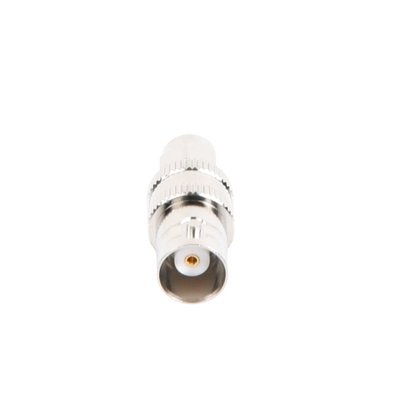 Adaptador en Línea de Conector SMA Macho a BNC Hembra, Níquel/ Oro/ Teflón.