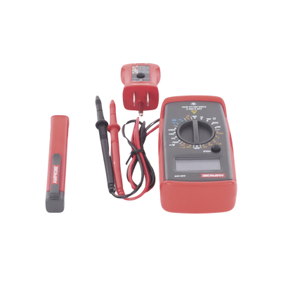 KIT Básico 3 en 1 con Multímetro Digital + Detector de Tensión sin Contacto + Comprobador de Fase GFCI