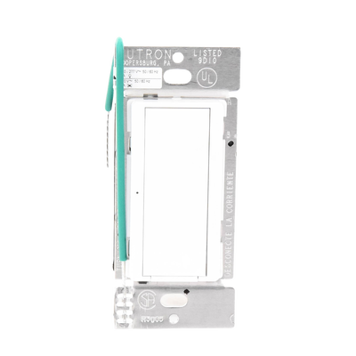 (RadioRA2) Switch on/off RRD-8S-DV-WH de doble voltaje, un solo polo 120V/, 8A/, 1/10HP 3A en motores, apaga y enciende iluminación ó motor, NO requiere cable neutro.