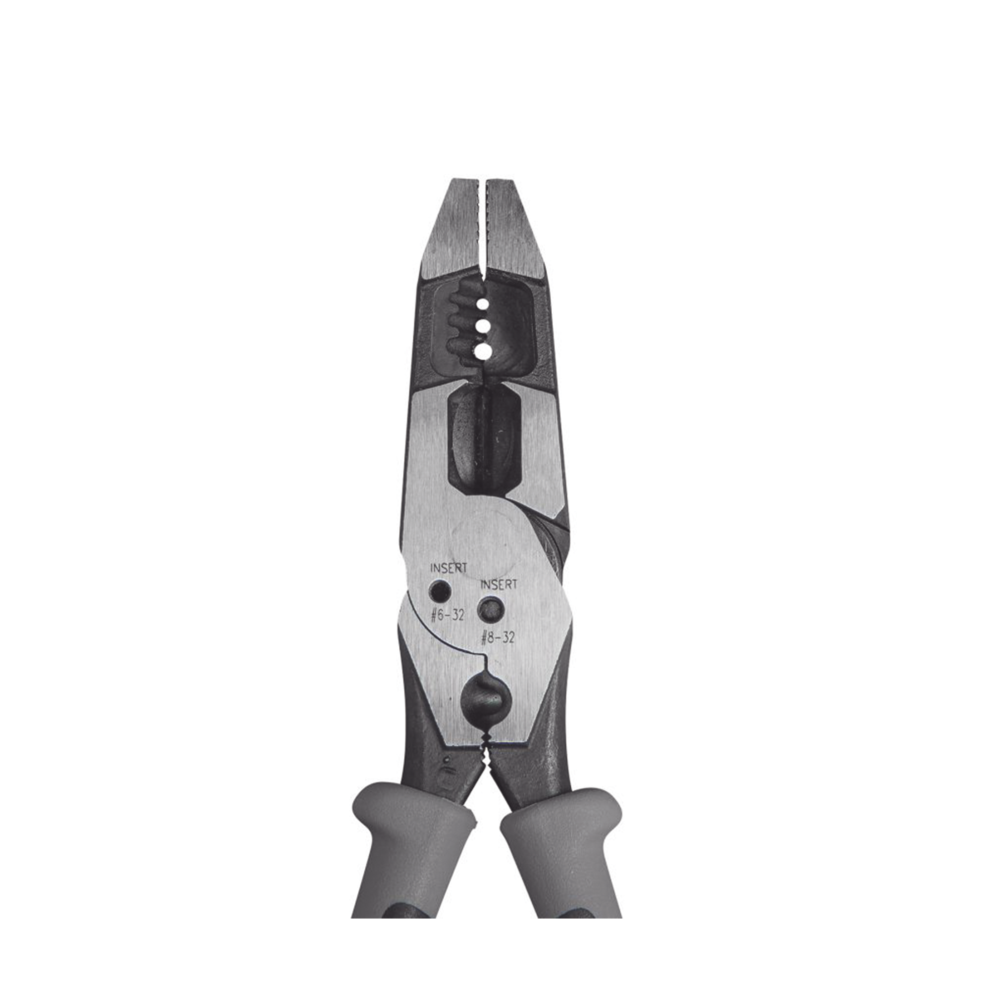 Pinza Híbrida con Ponchadora de 8". Pela Cable Sólido de 10-14 AWG y Cable Trenzado de 12-16 AWG