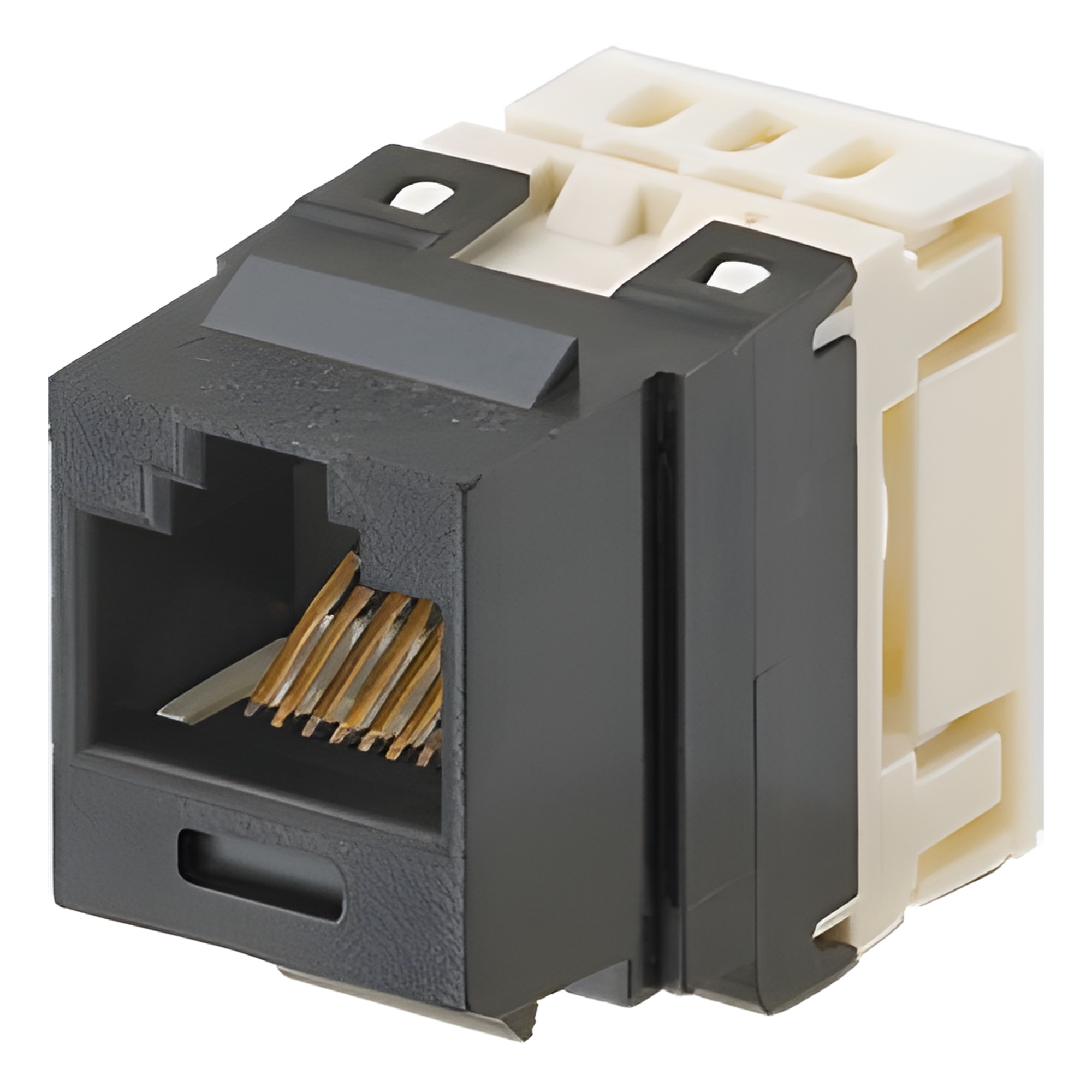 Conector Jack Estilo 110 (de Impacto), Tipo Keystone, Categoría 6, de 8 Posiciones y 8 Cables, Color Negro — PANDUIT · SKU NK688MBL