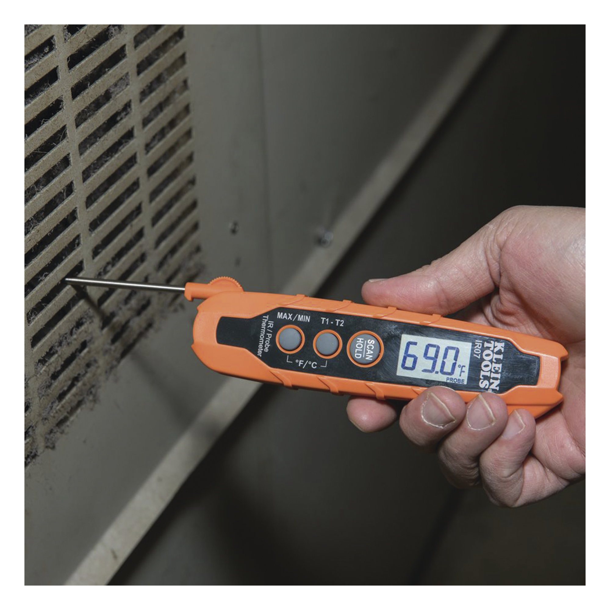Termómetro Doble IR/Sonda con Medición ºC y ºF. Con Pantalla Retroiluminada