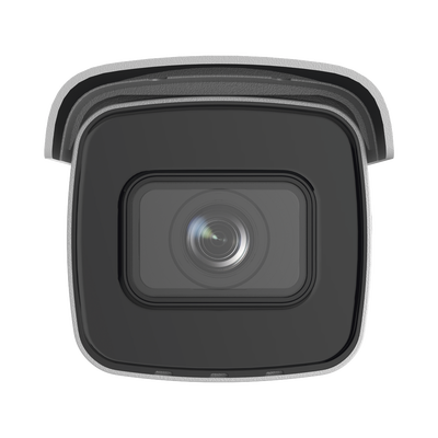 Bala IP 4 Megapixel / Lente Mot. 2.7 a 13.5 mm / 60 mts IR EXIR / Exterior IP67 / IK10 / Anticorrosivo / WDR 120 dB / PoE + / Micro SD / 4 Analíticos: AcuSense, Deteccion Facial, Conteo de Personas por Cruce y Zona