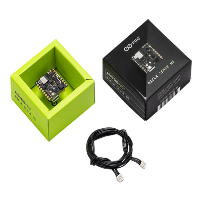 Placa de Desarrollo IoT / Arduino Nicla Sense ME / 4 Sensores Bosch Industrial / Bluetooth 5.0 / nRF52832 Cortex-M4F 64MHz / 512KB Flash + 2MB Externa / BHI260AP IMU 6 Ejes / BME688 Gas VOC / BMP390 Presión / BMM150 Magnetómetro