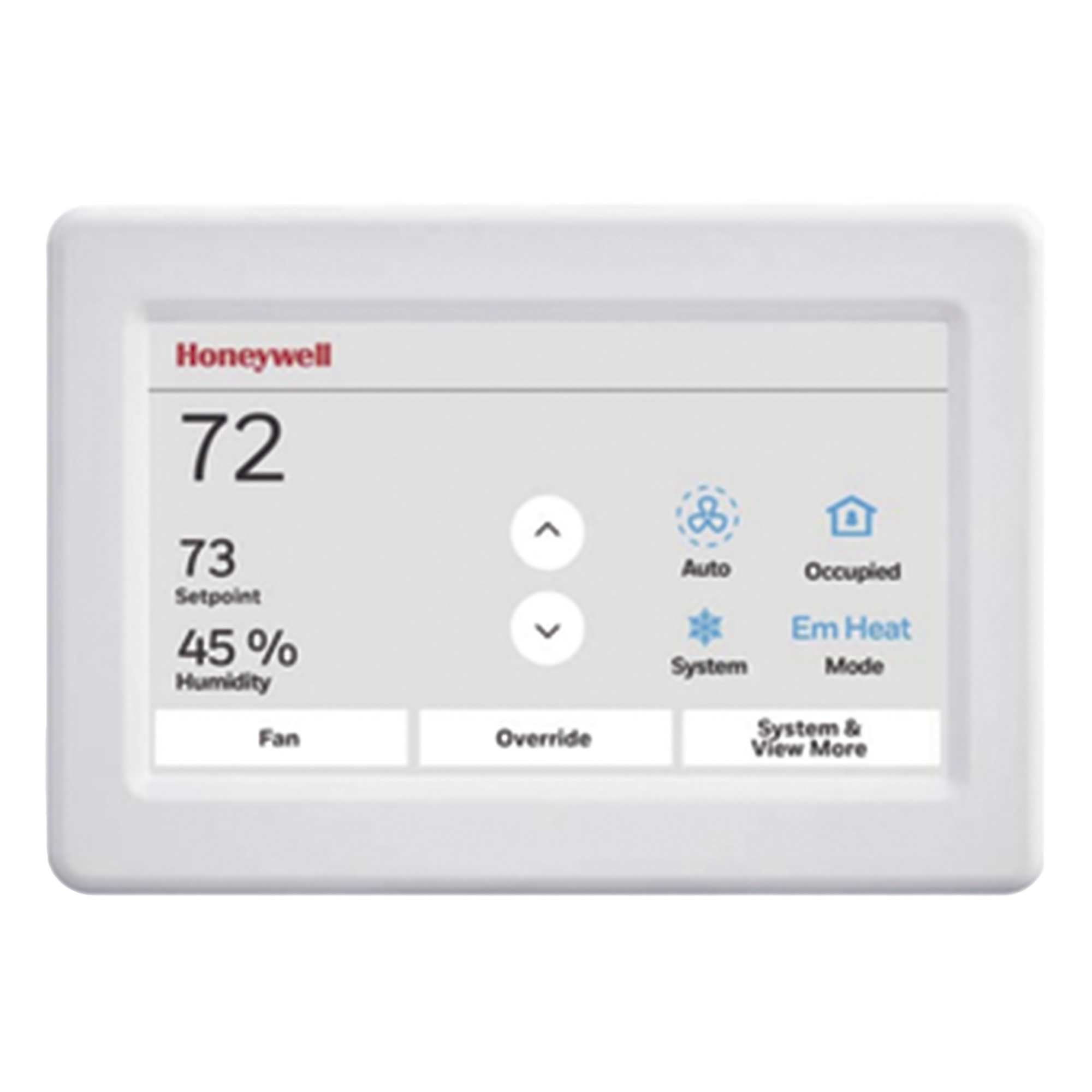 Wall module con pantalla táctil a color para control de temperatura, bus Sylk, para controladores VAV Merlin NX — HONEYWELL BMS · SKU TR120