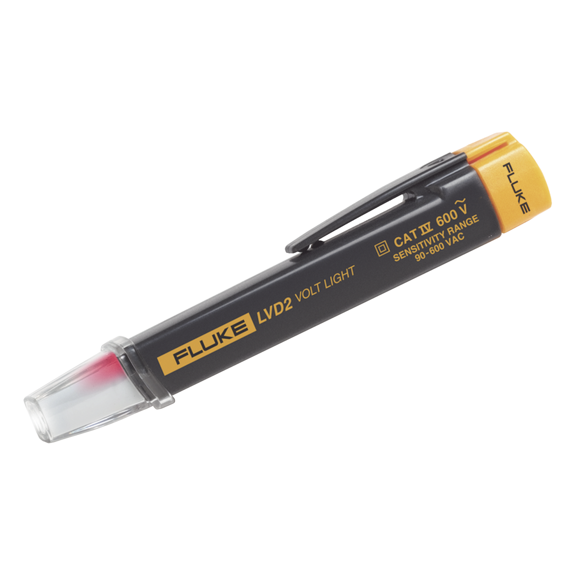 Detector de Voltaje Sin Contacto, Rango de 90 a 600 Vca, Con Linterna LED de 100 mil Horas de Vida Útil — FLUKE · SKU LVD2