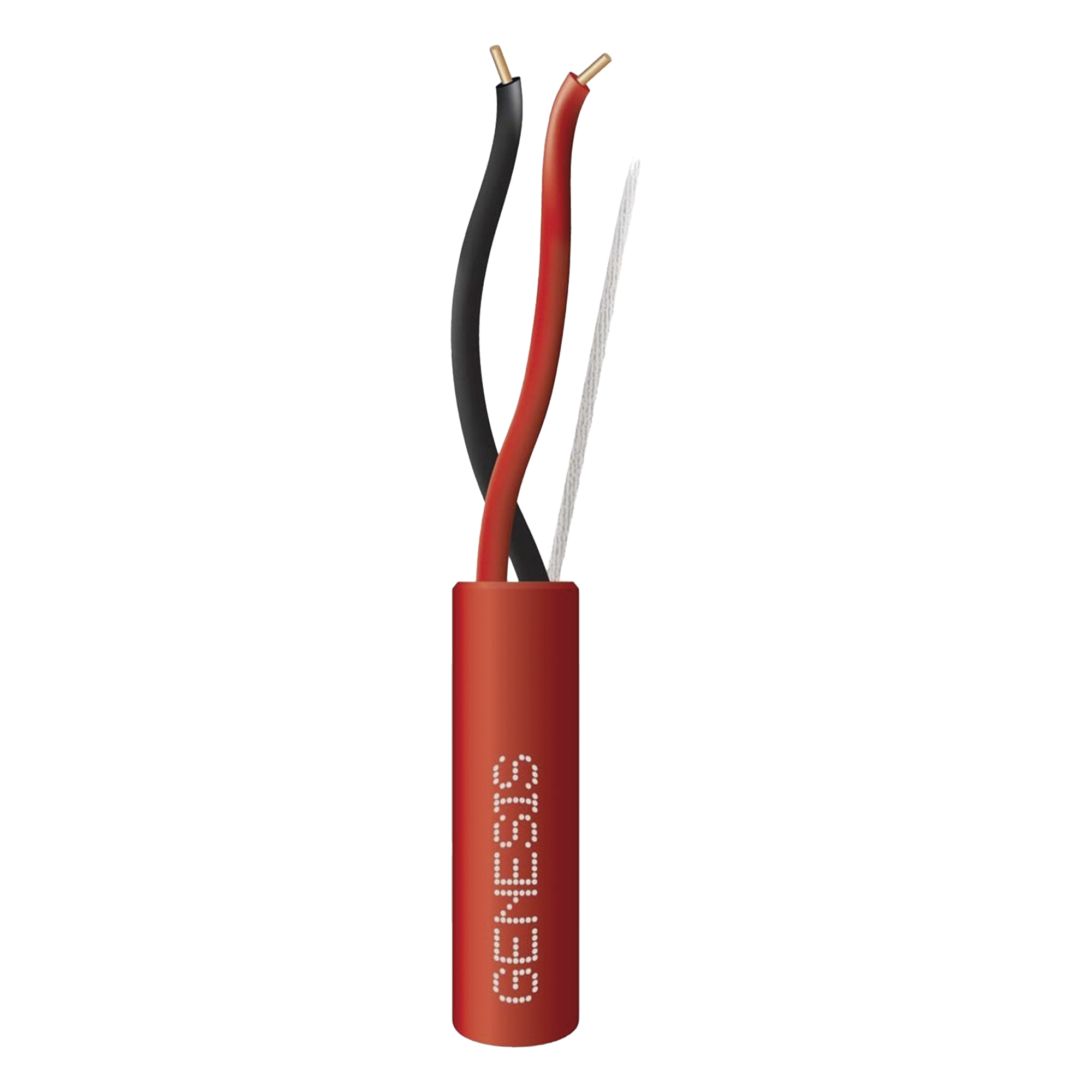 Carrete de Alambre 305 Metros (1000 Pies) / 2 x 16 AWG / Riser / Color Rojo / Tipo FPLR, CL3R, (UL) FT4 / Para Aplicaciones en Sistemas de Detección de Incendio y Sistemas de Evacuación — GENESIS · SKU 4311-1004/1000