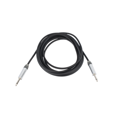 Cable de Audio | Plug 1/4 in a Plug 1/4 in Mono | Carcasa Cromada | Conectores Seetronic | Ideal para Instrumentos | Longitud 5m