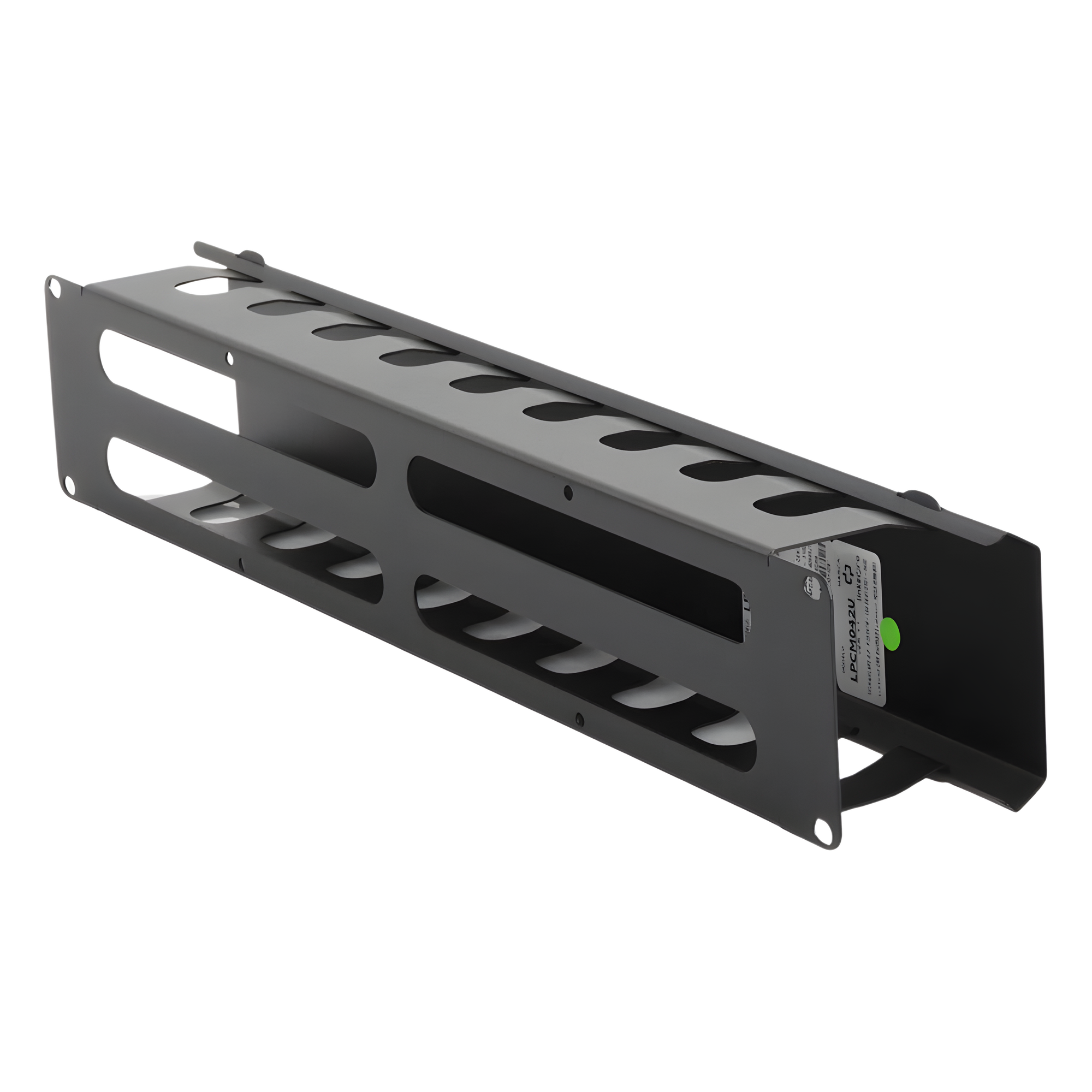 Organizador de Cables Horizontal de 2U para Rack de 19" con Cubierta Metálica