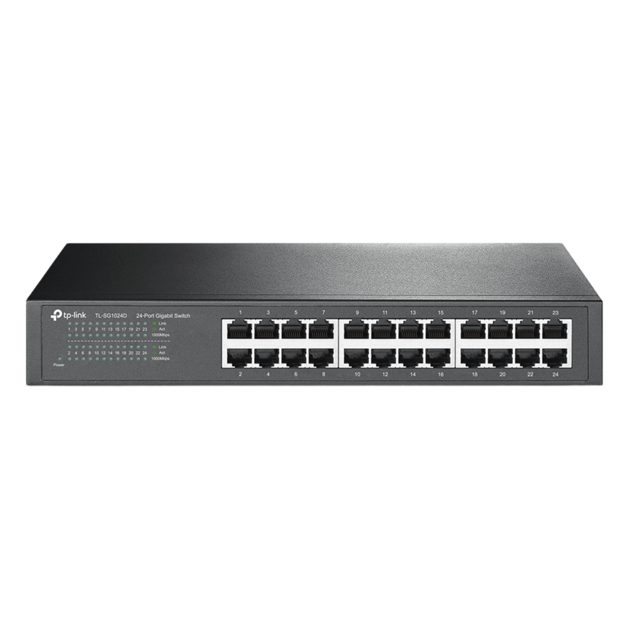 Switch Gigabit no administrable de 24 puertos 10/100/1000 Mbps para escritorio/rack — TP-LINK · SKU TL-SG1024D
