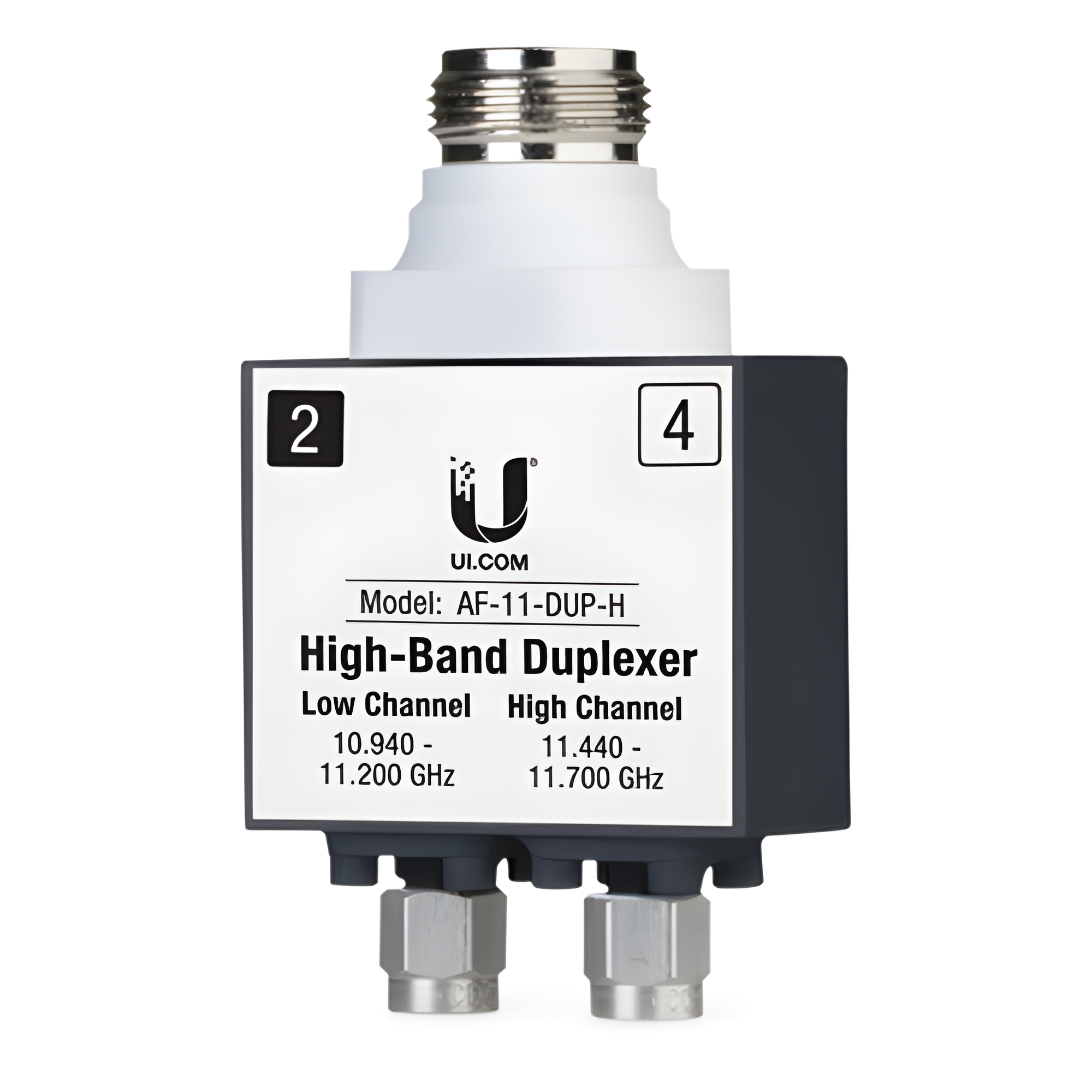 Duplexer para AF-11, banda licenciada de 11 GHz de banda alta (10.940-11.200 GHz y 11.440-11.700 GHz) — UBIQUITI · SKU AF-11-DUP-H