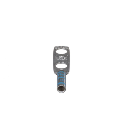 Zapata de compresión LCC6-38D-L para cal. 6 Awg, Doble barreno para tornillo prisionero de 3/8, Espaciado de orificio 25.4mm, 1 Pz