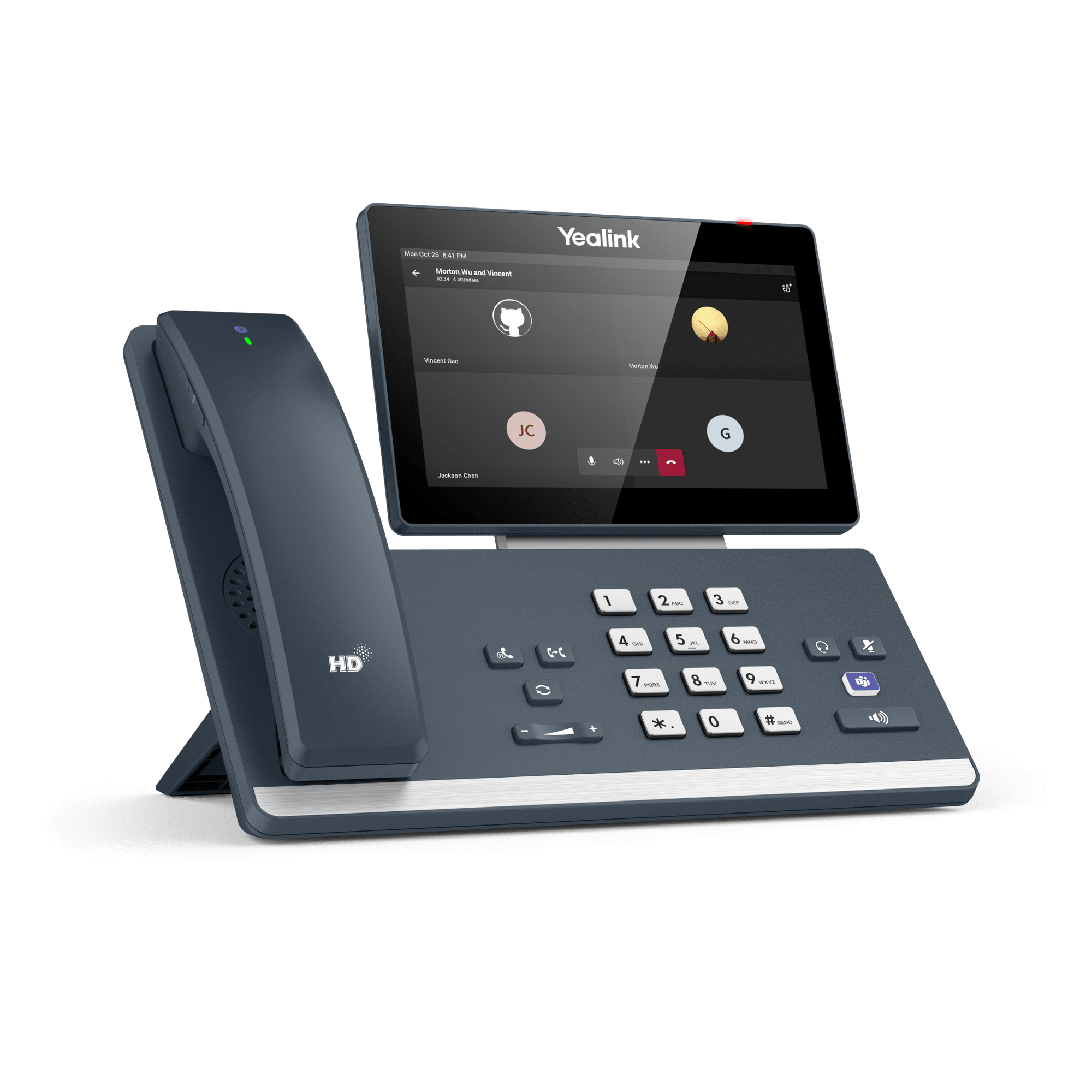 Teléfono IP Empresarial / Pantalla Táctil 7 Pulgadas / Bluetooth 5.2 / Wi-Fi Dual Band / PoE / Microsoft Teams Nativo