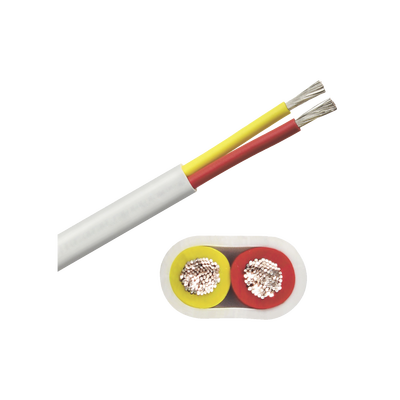 Rollo de cable plano grado marino calibre 10, de 2 conductores (rojo y amarillo) de 100 pies (30.48 m).
