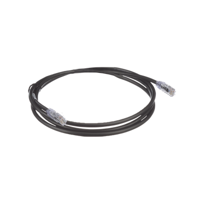 Cable de Parcheo UTP, Cat6A, 24 AWG, CM, Color Negro, 1.52 Metros (5 Pies)