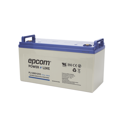 Batería de respaldo 12 120 Ah AGM | Certificada UL94-HB Retardo a la flama básica | Ciclo profundo | Para uso en aplicaciones fotovoltaicas y de emergencia | Terminales T4 
