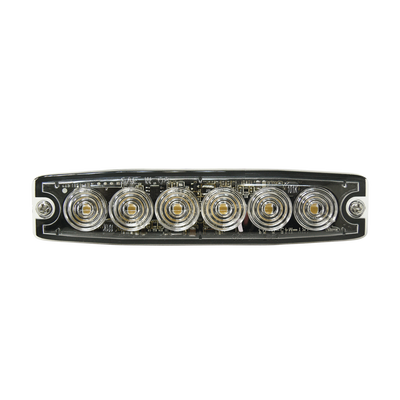 Luz Auxiliar de 6 LED, Ambar, lente Transparente, SAE