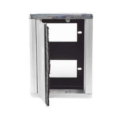 Caja Universal Vacía de 2 Módulos para Instalación en Escritorio (Voz, Datos, Video, Contactos Eléctricos), (No Incluye Accesorios)