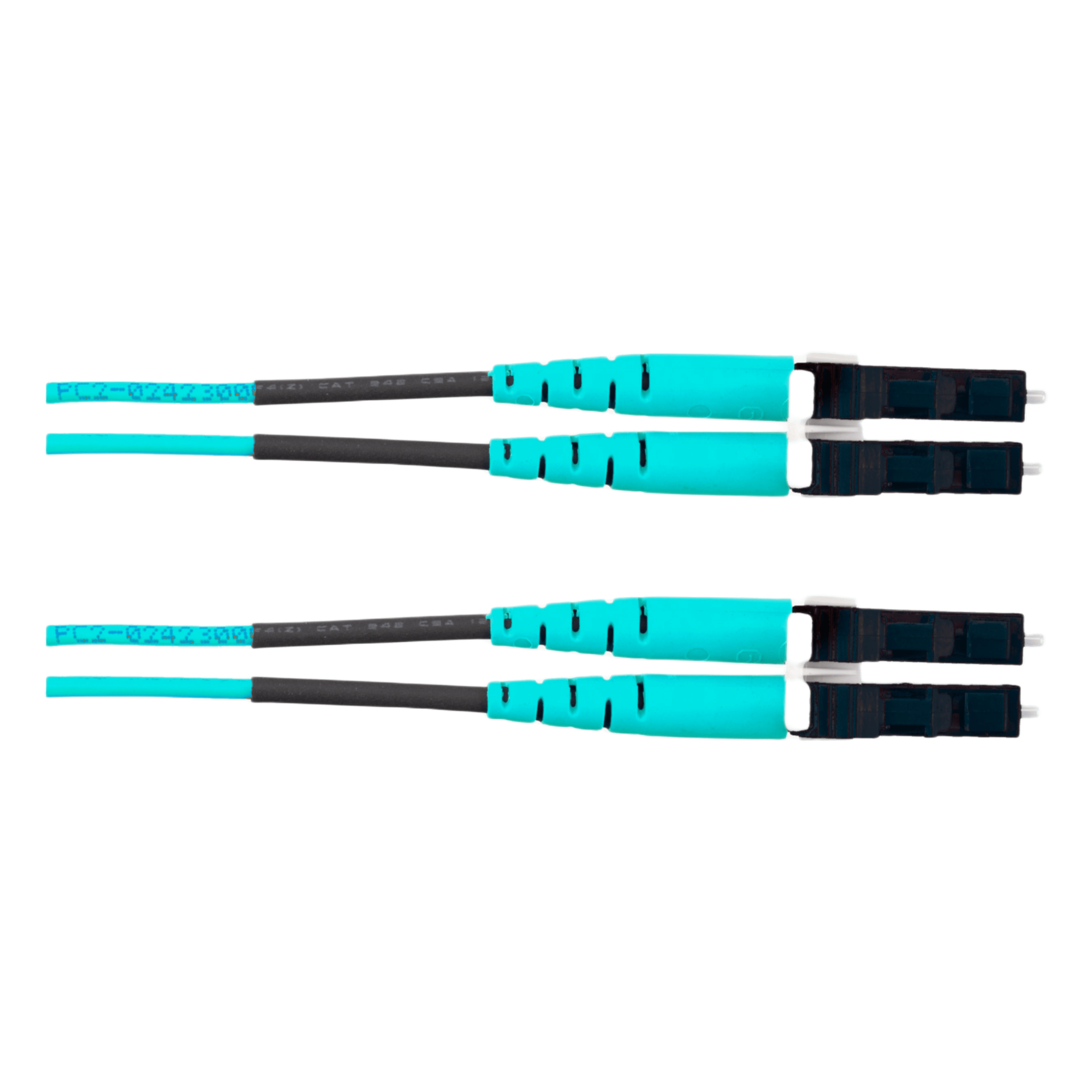 Jumper de Fibra Optica Multimodo 50/125 OM4, LC-LC Duplex, OFNR (Riser), Color Aqua, 25 Metros  — PANDUIT · SKU FZ2ERLNLNSNM025