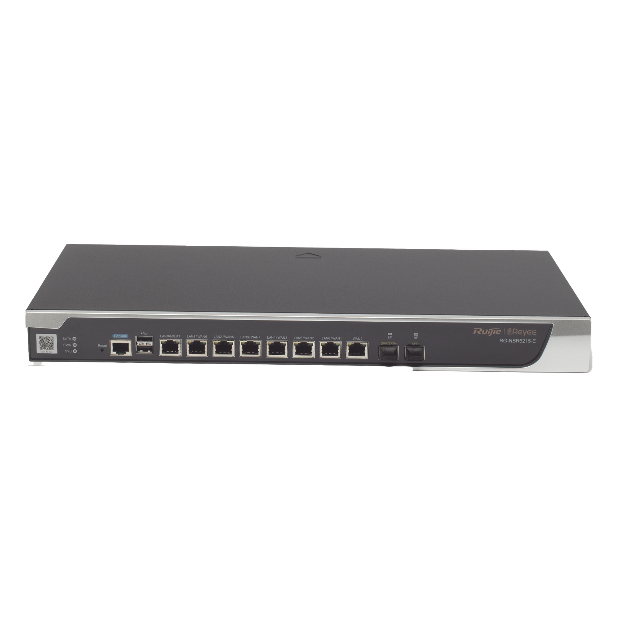 Router Balanceador / 2.5 Gbps / 2,000 Usuarios Concurrentes / 9 WAN / 500,000 Sesiones / DPI L7 / Gestión en la Nube — RUIJIE · SKU RG-NBR6215-E