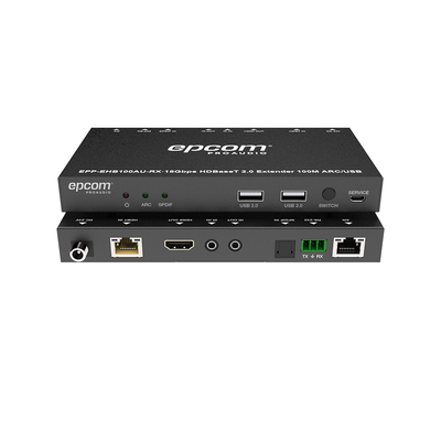 Kit Extensor HDMI | 4K2K@60HZ | HDR 4:4:4 | HDBaseT | 100M | Salida de Audio | HDCP 2.2 | IR Bidireccional | Admite la función USB KVM
