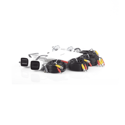 (MICRÓFONO Integrado) Kit TurboHD 1080p Lite / DVR 4 canales / Audio por Coaxitron / 4 Cámaras Bala de Metal con Micrófono Integrado