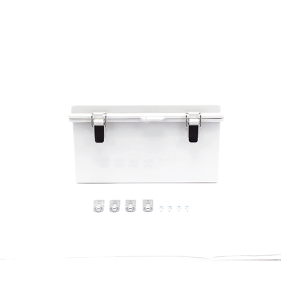 Gabinete de Plástico ABS, Uso en Intemperie ip66 (300 x 300 x 180 mm) Cierre por Broche Inoxidable y Permite Cerrado con Candado y Llave (Perno 5mm) No Incluido