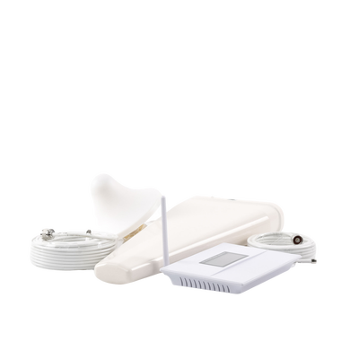 Kit Amplificador de Señal Celular DOBLE banda de frecuencia / Mejora las llamadas convencionales / Soporta los datos de las tecnologías 2G y 3G de TELCEL, AT&T y MOVISTAR / Cubre hasta 600 m².