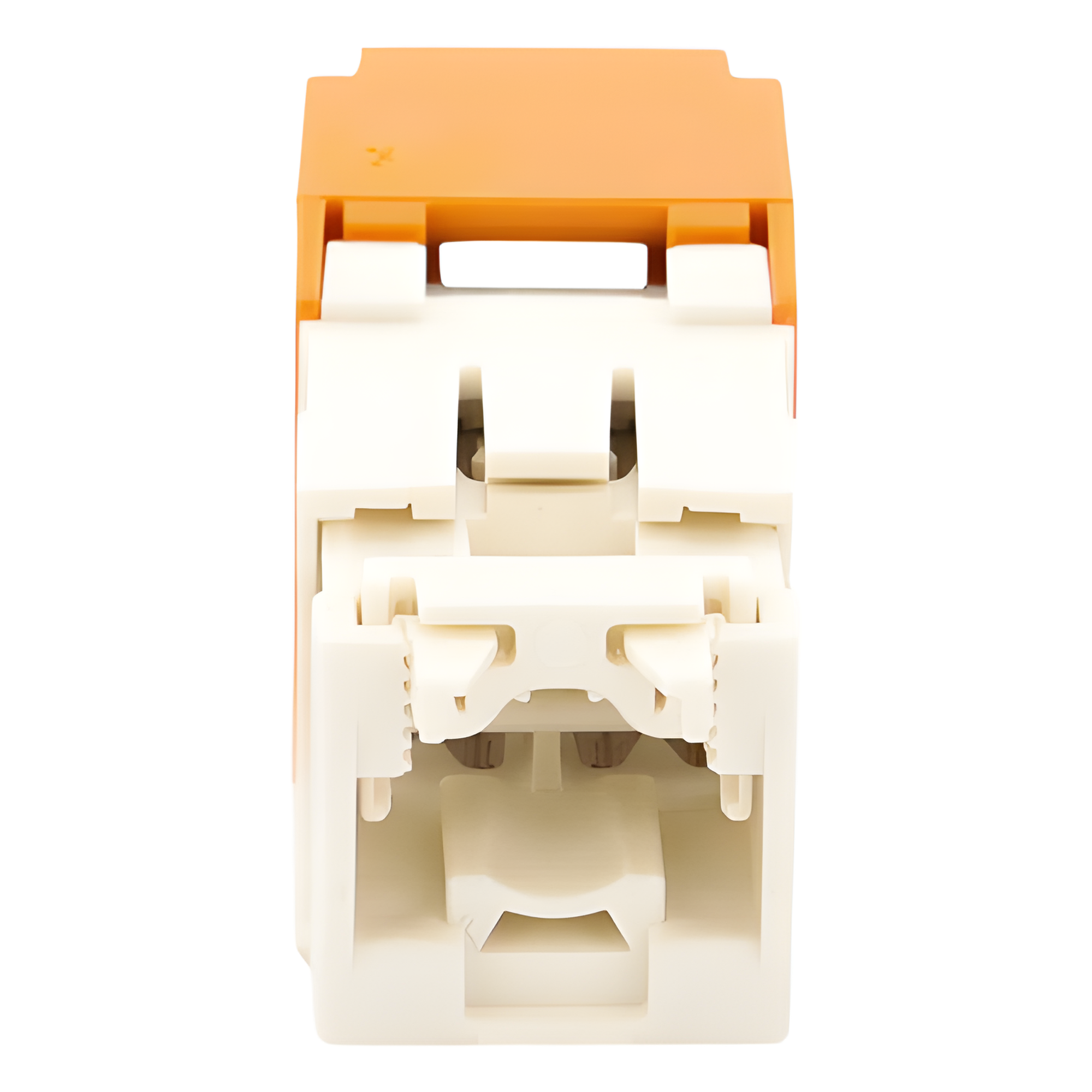 Conector Jack RJ45 Estilo TG, Mini-Com, Categoría 6, de 8 Posiciones y 8 Cables, Color Naranja