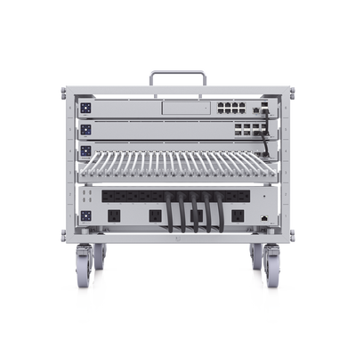 Rack Abierto 6U Compacto y Apilable sin Herramientas para Equipos UniFi, Ensamblaje Toolless, Ruedas con Seguro y Expansión a 12U con Kit de Apilado