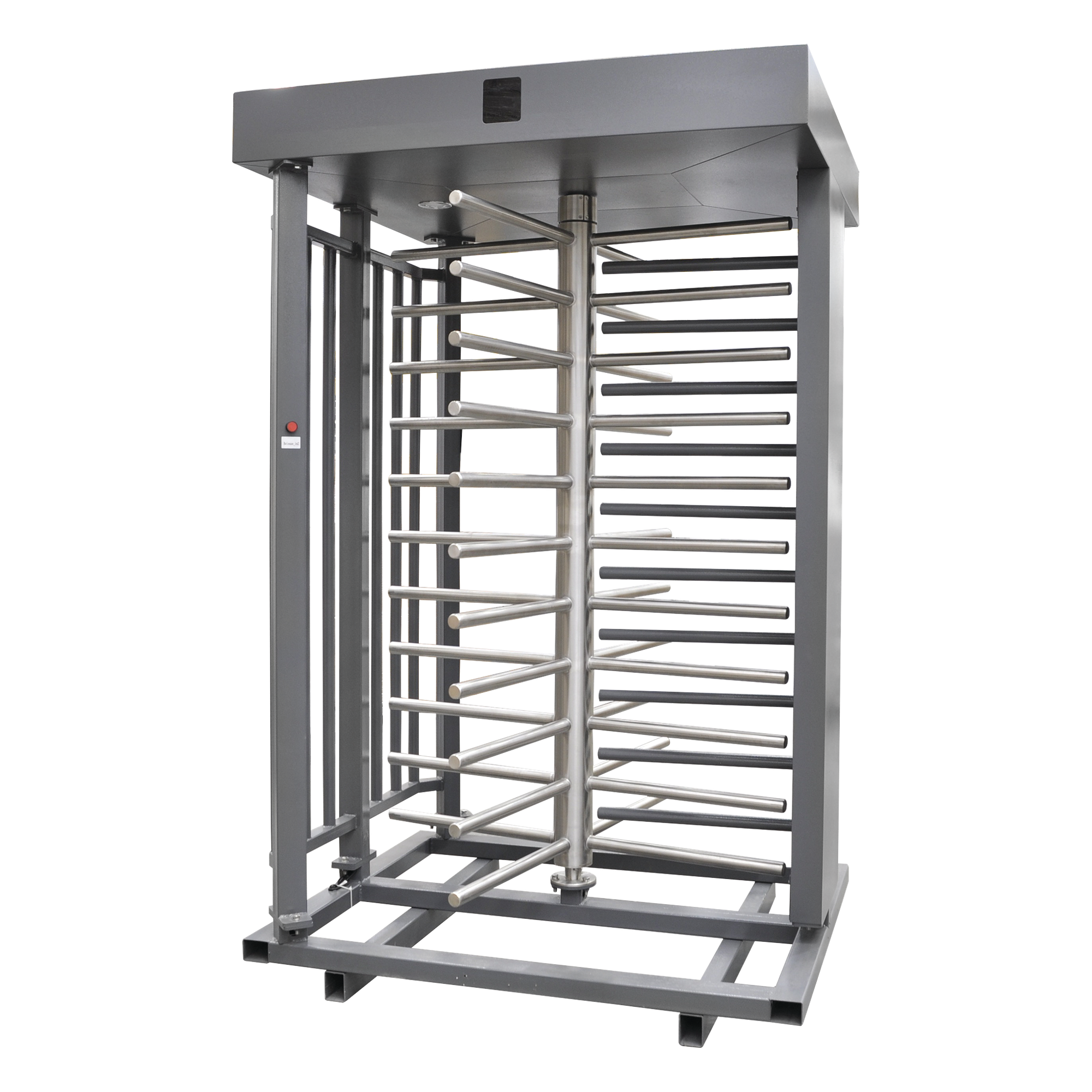 Torniquete Sencillo / Cuerpo Completo / Interior/Exterior / 100% Acero con Pintura Gris / EJE CENTRAL de Acero Inoxidable /Acabado de Lujo / Alto Tráfico — ACCESSPRO · SKU XT-100-CS