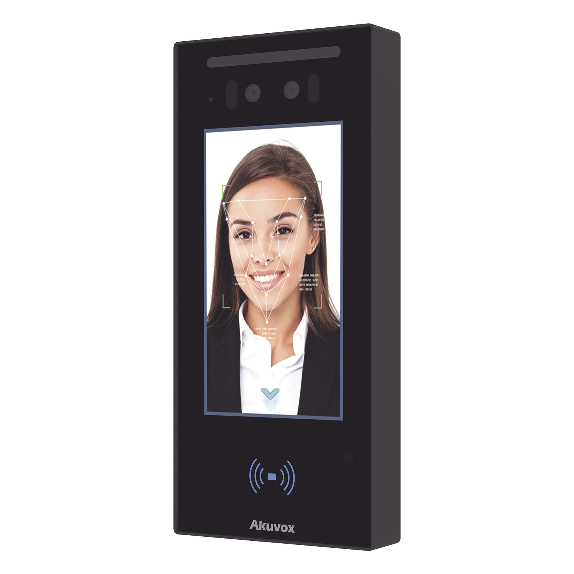 Frente de Calle IP / Pantalla Táctil IPS 5 Pulgadas / Doble Cámara 2 Megapixel / Reconocimiento Facial / Bluetooth / NFC / RFID 13.56 MHz / IP65 — AKUVOX · SKU E16C